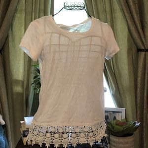 Girl's lace fringe top